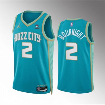Men's Charlotte Hornets #2 James Bouknight Teal 2023/24 City Edition Stitched Basketball Jersey Men's Charlotte Hornets #2 James Bouknight Teal 2023/24 City Edition Stitched Basketball Jersey