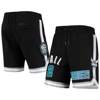 Men's Charlotte Hornets #2 LaMelo Ball Black Shorts Men's Charlotte Hornets #2 LaMelo Ball Black Shorts