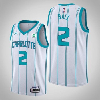 Men's Charlotte Hornets #2 LaMelo Ball Light Blue and White Stitched Jersey Men's Charlotte Hornets #2 LaMelo Ball Light Blue and White Stitched Jersey