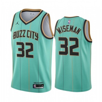 Men's Charlotte Hornets #32 James Wiseman Teal Icon Edition Swingman Stitched Jersey Men's Charlotte Hornets #32 James Wiseman Teal Icon Edition Swingman Stitched Jersey