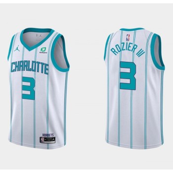 Men's Charlotte Hornets #3 Terry Rozier III White Stitched Basketball Jersey Men's Charlotte Hornets #3 Terry Rozier III White Stitched Basketball Jersey