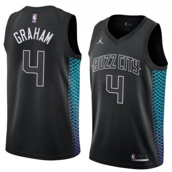 Men's Charlotte Hornets #4 Devonte'Graham Black City Edition Stitched NBA Jersey Men's Charlotte Hornets #4 Devonte'Graham Black City Edition Stitched NBA Jersey