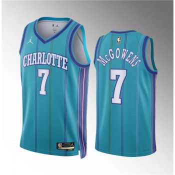 Men's Charlotte Hornets #7 Bryce McGowens Teal 2023/24 Classic Edition Stitched Basketball Jersey Men's Charlotte Hornets #7 Bryce McGowens Teal 2023/24 Classic Edition Stitched Basketball Jersey