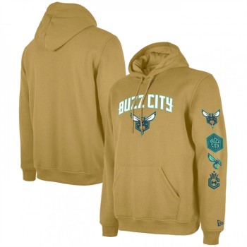 Men's Charlotte Hornets Tan 2023/24 City Edition Pullover Hoodie Men's Charlotte Hornets Tan 2023/24 City Edition Pullover Hoodie