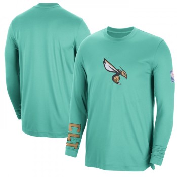 Men's Charlotte Hornets Teal2022/23 City Edition Essential Expressive Long Sleeve T-Shirt Men's Charlotte Hornets Teal2022/23 City Edition Essential Expressive Long Sleeve T-Shirt