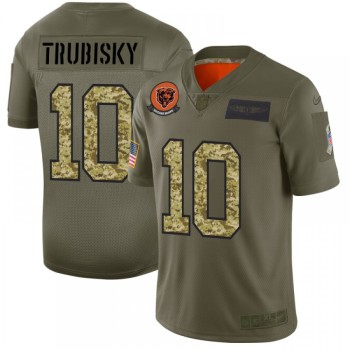 Men's Chicago Bears #10 Mitchell Trubisky 2019 Olive/Camo Salute To Service Limited Stitched NFL Jersey Men's Chicago Bears #10 Mitchell Trubisky 2019 Olive/Camo Salute To Service Limited Stitched NFL Jersey