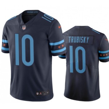 Men's Chicago Bears #10 Mitchell Trubisky Navy 2019 City Edition Limited Stitched NFL Jersey Men's Chicago Bears #10 Mitchell Trubisky Navy 2019 City Edition Limited Stitched NFL Jersey