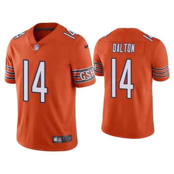 Men's Chicago Bears #14 Andy Dalton Orange Vapor untouchable Limited Stitched Jersey Men's Chicago Bears #14 Andy Dalton Orange Vapor untouchable Limited Stitched Jersey