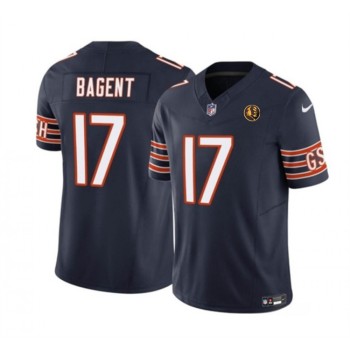 Men's Chicago Bears #17 Tyson Bagent Navy 2023 F.U.S.E. With John Madden Patch Vapor Limited Stitched Football Jersey Men's Chicago Bears #17 Tyson Bagent Navy 2023 F.U.S.E. With John Madden Patch Vapor Limited Stitched Football Jersey