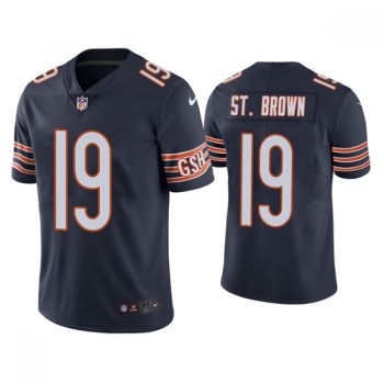 Men's Chicago Bears #19 Equanimeous St. Brown Navy Vapor untouchable Limited Stitched Jersey Men's Chicago Bears #19 Equanimeous St. Brown Navy Vapor untouchable Limited Stitched Jersey