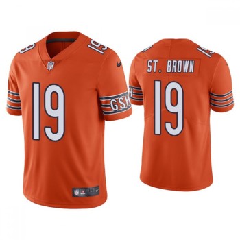 Men's Chicago Bears #19 Equanimeous St. Brown Orange Vapor untouchable Limited Stitched Jersey Men's Chicago Bears #19 Equanimeous St. Brown Orange Vapor untouchable Limited Stitched Jersey