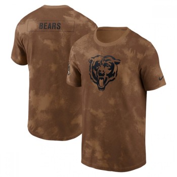 Men's Chicago Bears 2023 Brown Salute To Service Sideline T-Shirt Men's Chicago Bears 2023 Brown Salute To Service Sideline T-Shirt