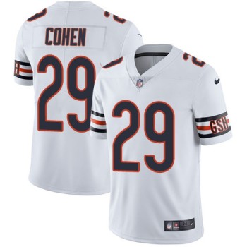 Men's Chicago Bears #29 Tarik Cohen White Vapor Untouchable Limited Stitched NFL Jersey Men's Chicago Bears #29 Tarik Cohen White Vapor Untouchable Limited Stitched NFL Jersey