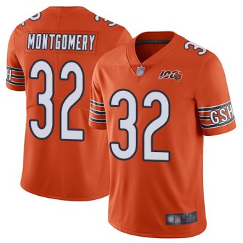 Men's Chicago Bears #32 David Montgomery Orange 2019 100th Season Vapor Untouchable Limited NFL Jersey Men's Chicago Bears #32 David Montgomery Orange 2019 100th Season Vapor Untouchable Limited NFL Jersey
