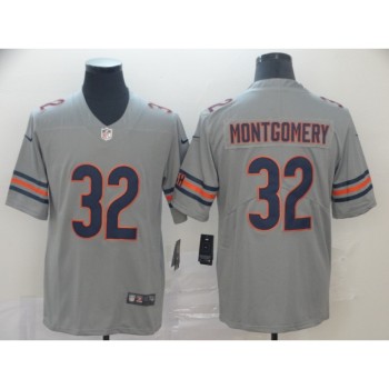 Men's Chicago Bears #32 David Montgomery Silver Inverted Legend Stitched NFL Jersey Men's Chicago Bears #32 David Montgomery Silver Inverted Legend Stitched NFL Jersey