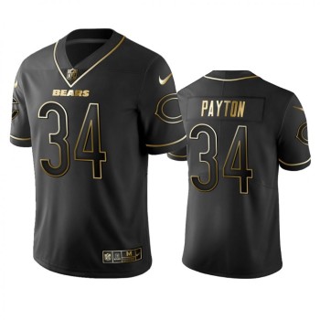 Men's Chicago Bears #34 Walter Payton Black 2019 Golden Edition Limited Stitched NFL Jersey Men's Chicago Bears #34 Walter Payton Black 2019 Golden Edition Limited Stitched NFL Jersey