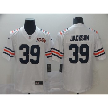 Men's Chicago Bears #39 Eddie Jackson White 2019 100th Season Vapor Untouchable Limited NFL Jersey Men's Chicago Bears #39 Eddie Jackson White 2019 100th Season Vapor Untouchable Limited NFL Jersey