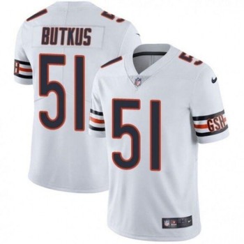 Men's Chicago Bears #51 Dick Butkus White Vapor untouchable Limited Stitched Jersey Men's Chicago Bears #51 Dick Butkus White Vapor untouchable Limited Stitched Jersey