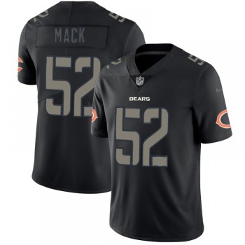 Men's Chicago Bears #52 Khalil Mack 2018 Black Impact Limited Stitched NFL Jersey Men's Chicago Bears #52 Khalil Mack 2018 Black Impact Limited Stitched NFL Jersey