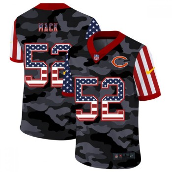 Men's Chicago Bears #52 Khalil Mack 2020 Camo USA Flag Limited Stitched Jersey Men's Chicago Bears #52 Khalil Mack 2020 Camo USA Flag Limited Stitched Jersey