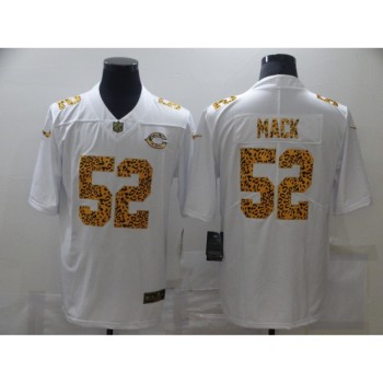 Men's Chicago Bears #52 Khalil Mack 2020 White Leopard Print Fashion Limited Stitched Jersey Men's Chicago Bears #52 Khalil Mack 2020 White Leopard Print Fashion Limited Stitched Jersey