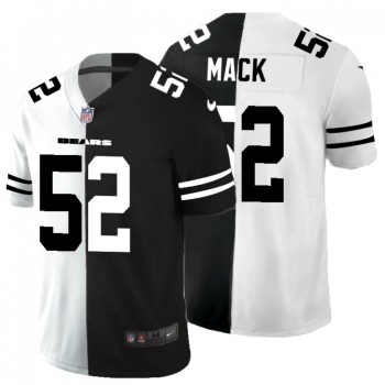 Men's Chicago Bears #52 Khalil Mack Black & White Split Limited Stitched Jersey Men's Chicago Bears #52 Khalil Mack Black & White Split Limited Stitched Jersey
