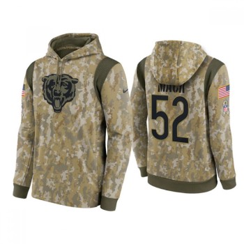 Men's Chicago Bears #52 Khalil Mack Camo 2021 Salute To Service Therma Performance Pullover Hoodie Men's Chicago Bears #52 Khalil Mack Camo 2021 Salute To Service Therma Performance Pullover Hoodie