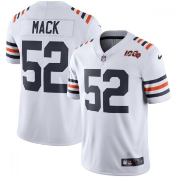 Men's Chicago Bears #52 Khalil Mack White 2019 100th Season Limited Stitched NFL Jersey Men's Chicago Bears #52 Khalil Mack White 2019 100th Season Limited Stitched NFL Jersey