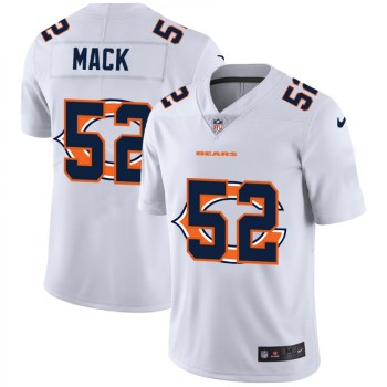 Men's Chicago Bears #52 Khalil Mack White Shadow Logo Limited Stitched Jersey Men's Chicago Bears #52 Khalil Mack White Shadow Logo Limited Stitched Jersey
