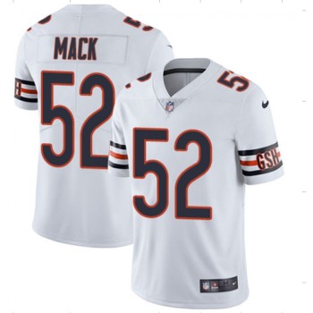 Men's Chicago Bears #52 Khalil Mack White Vapor Untouchable NFL Limited Stitched Jersey Men's Chicago Bears #52 Khalil Mack White Vapor Untouchable NFL Limited Stitched Jersey