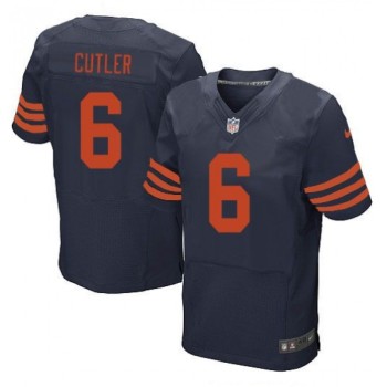 Men's Chicago Bears #6 Jay Cutler 1940s Navy Blue Throwback Stitched Jersey Men's Chicago Bears #6 Jay Cutler 1940s Navy Blue Throwback Stitched Jersey