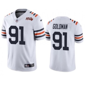 Men's Chicago Bears #91 Eddie Goldman White 2019 100th Season Vapor Untouchable Limited NFL Jersey Men's Chicago Bears #91 Eddie Goldman White 2019 100th Season Vapor Untouchable Limited NFL Jersey