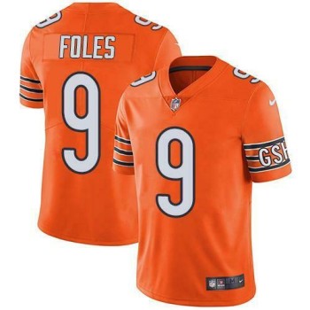 Men's Chicago Bears #9 Nick Foles Orange Vapor Untouchable Limited Stitched Jersey Men's Chicago Bears #9 Nick Foles Orange Vapor Untouchable Limited Stitched Jersey