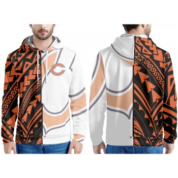 Men's Chicago Bears Black/Orange/White Pullover Hoodie Men's Chicago Bears Black/Orange/White Pullover Hoodie