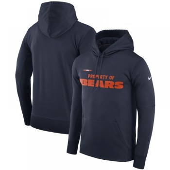 Men's Chicago Bears Navy Sideline Property Of Performance Pullover Hoodie Men's Chicago Bears Navy Sideline Property Of Performance Pullover Hoodie