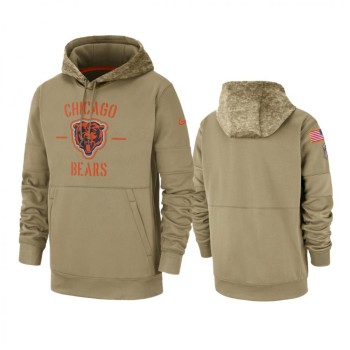 Men's Chicago Bears Tan 2019 Salute to Service Sideline Therma Pullover Hoodie Men's Chicago Bears Tan 2019 Salute to Service Sideline Therma Pullover Hoodie