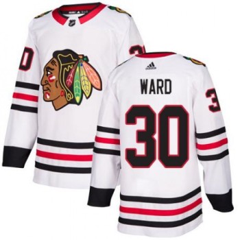 Men's Chicago Blackhawks #30 Cam Ward White Stitched NHL Jersey Men's Chicago Blackhawks #30 Cam Ward White Stitched NHL Jersey