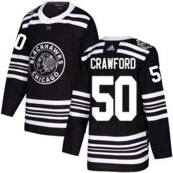 Men's Chicago Blackhawks #50 Corey Crawford Black 2019 Winter Classic Stitched NHL Jersey Men's Chicago Blackhawks #50 Corey Crawford Black 2019 Winter Classic Stitched NHL Jersey