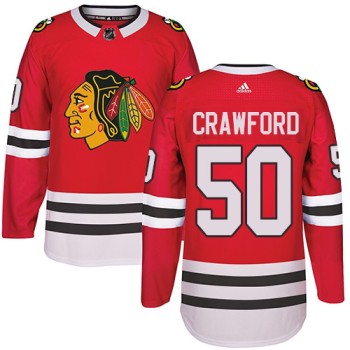Men's Chicago Blackhawks #50 Corey Crawford Red Stitched NHL Jersey Men's Chicago Blackhawks #50 Corey Crawford Red Stitched NHL Jersey
