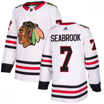 Men's Chicago Blackhawks #7 Brent Seabrook White Stitched NHL Jersey Men's Chicago Blackhawks #7 Brent Seabrook White Stitched NHL Jersey