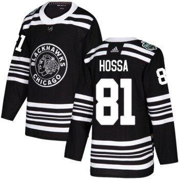 Men's Chicago Blackhawks #81 Marian Hossa Black 2019 Winter Classic Stitched NHL Jersey Men's Chicago Blackhawks #81 Marian Hossa Black 2019 Winter Classic Stitched NHL Jersey