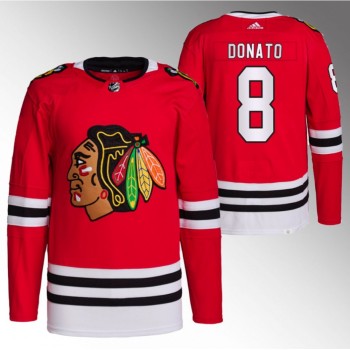 Men's Chicago Blackhawks #8 Ryan Donato Red Stitched Hockey Jersey Men's Chicago Blackhawks #8 Ryan Donato Red Stitched Hockey Jersey