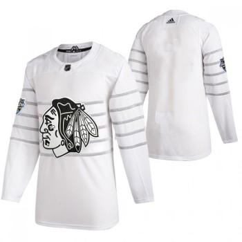 Men's Chicago Blackhawks Blank 2020 White All-Star Stitched Jersey Men's Chicago Blackhawks Blank 2020 White All-Star Stitched Jersey