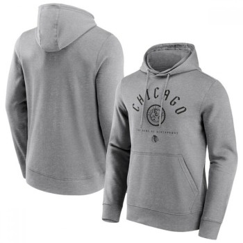 Men's Chicago Blackhawks Grey College Stamp Hoodie Men's Chicago Blackhawks Grey College Stamp Hoodie