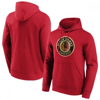 Men's Chicago Blackhawks Red True Classics Vintage Graphic Hoodie Men's Chicago Blackhawks Red True Classics Vintage Graphic Hoodie