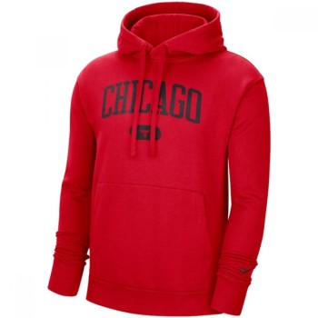 Men's Chicago Bulls 2021 Red Heritage Essential Pullover Hoodie Men's Chicago Bulls 2021 Red Heritage Essential Pullover Hoodie