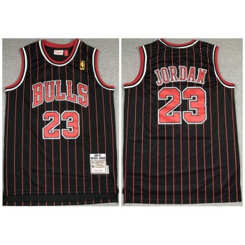 Men's Chicago Bulls #23 Michael Jordan 1996-1997 Black&Red Throwback Stitched Jersey Men's Chicago Bulls #23 Michael Jordan 1996-1997 Black&Red Throwback Stitched Jersey
