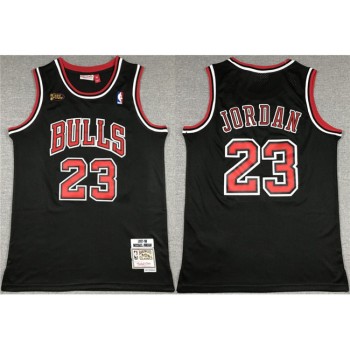 Men's Chicago Bulls #23 Michael Jordan Black 1997-98 Stitched Jersey Men's Chicago Bulls #23 Michael Jordan Black 1997-98 Stitched Jersey