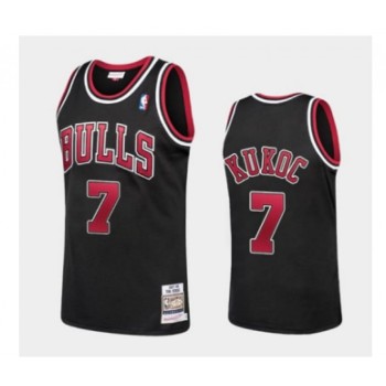 Men's Chicago Bulls #7 Toni Kukoc Black Stitched NBA Jersey Men's Chicago Bulls #7 Toni Kukoc Black Stitched NBA Jersey