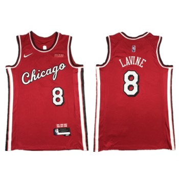 Men's Chicago Bulls #8 Zach lavine 75th Anniversary Red Edition Swingman Stitched Basketball Jersey Men's Chicago Bulls #8 Zach lavine 75th Anniversary Red Edition Swingman Stitched Basketball Jersey